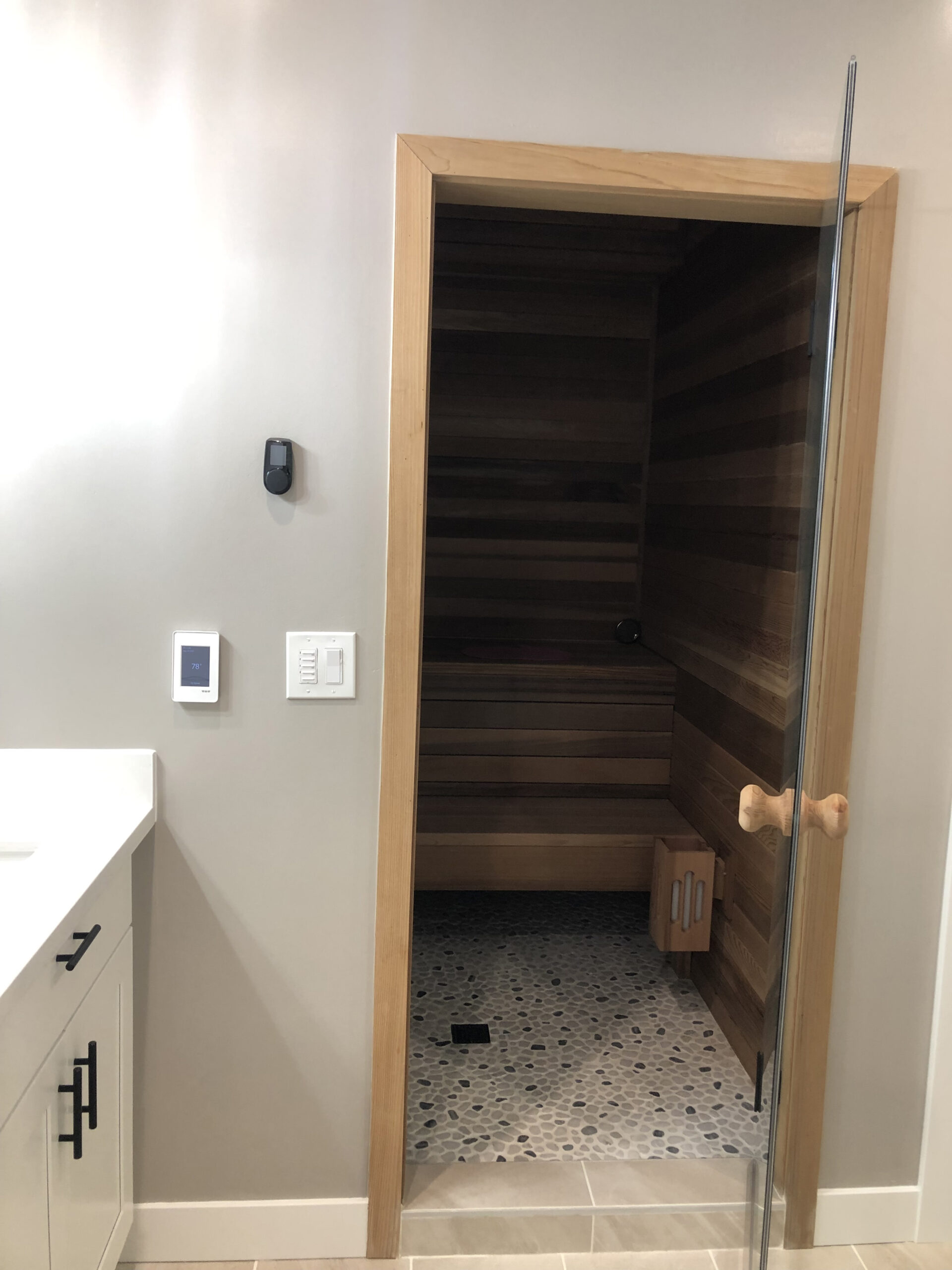 Bellevue custom sauna and bathroom project