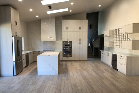 Kitchen with 40 foot ceilings, by NW Quality Construction 